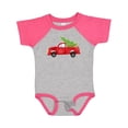 thumbnail image 1 of Inktastic Christmas Vintage Truck with Christmas Tree Boys or Girls Baby Bodysuit, 1 of 5