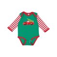 thumbnail image 1 of Inktastic Christmas Vintage Truck with Christmas Tree Boys or Girls Long Sleeve Baby Bodysuit, 1 of 5
