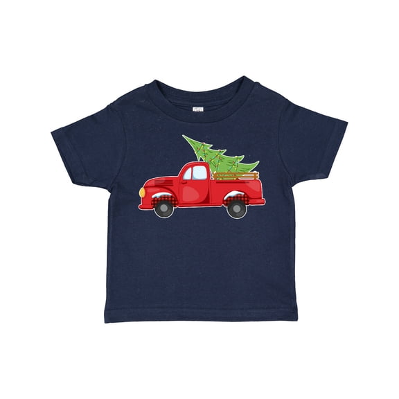 Inktastic Christmas Vintage Truck with Christmas Tree Boys or Girls Toddler T-Shirt