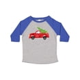 thumbnail image 1 of Inktastic Christmas Vintage Truck with Christmas Tree Boys or Girls Toddler T-Shirt, 1 of 5