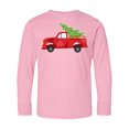 thumbnail image 1 of Inktastic Christmas Vintage Truck with Christmas Tree Long Sleeve Youth T-Shirt, 1 of 5