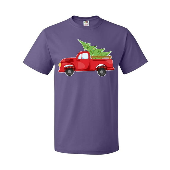 Inktastic Christmas Vintage Truck with Christmas Tree T-Shirt