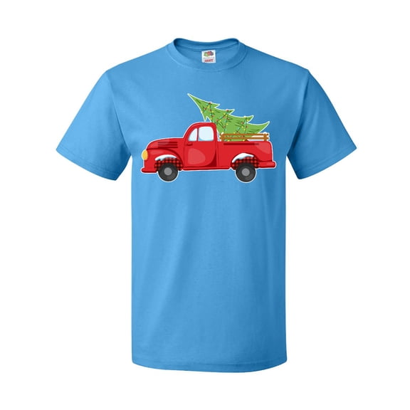 Inktastic Christmas Vintage Truck with Christmas Tree T-Shirt
