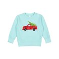thumbnail image 1 of Inktastic Christmas Vintage Truck with Christmas Tree Toddler Sweatshirt, 1 of 4