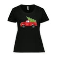thumbnail image 1 of Inktastic Christmas Vintage Truck with Christmas Tree Women's Plus Size T-Shirt, 1 of 5