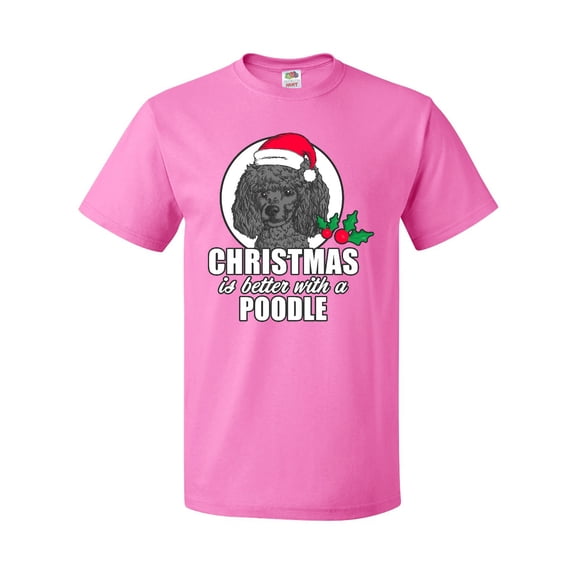 Inktastic Christmas is Better with a Black Poodle T-Shirt