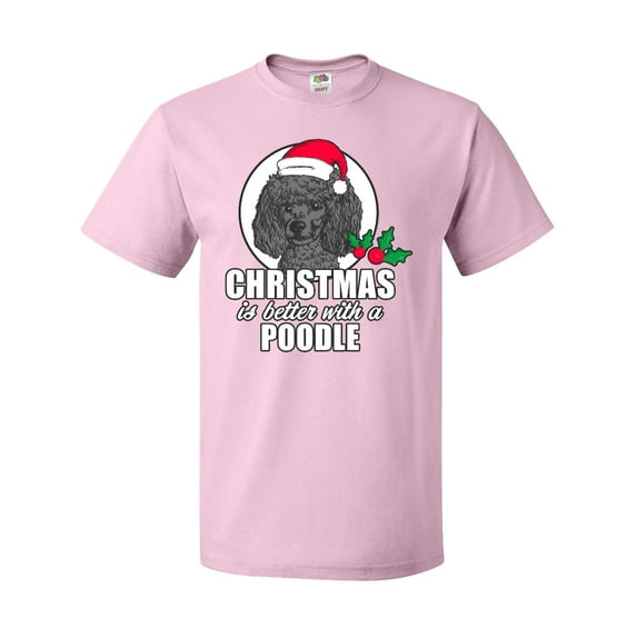 Inktastic Christmas is Better with a Black Poodle T-Shirt