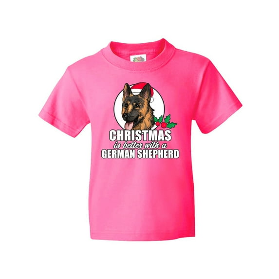 Inktastic Christmas is Better with a German Shepherd Youth T-Shirt