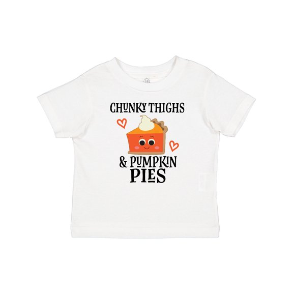 Inktastic Chunky Thighs and Pumpkin Pies Thanksgiving Boys or Girls Baby T-Shirt