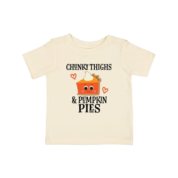 Inktastic Chunky Thighs and Pumpkin Pies Thanksgiving Boys or Girls Baby T-Shirt