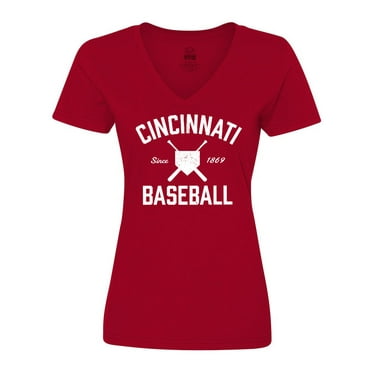 Inktastic Cincinnati Baseball Women's V-Neck T-Shirt