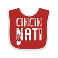 thumbnail image 1 of Inktastic Cincinnati, Ohio Distressed Font Boys or Girls Baby Bib, 1 of 4