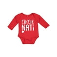 thumbnail image 1 of Inktastic Cincinnati, Ohio Distressed Font Boys or Girls Long Sleeve Baby Bodysuit, 1 of 5