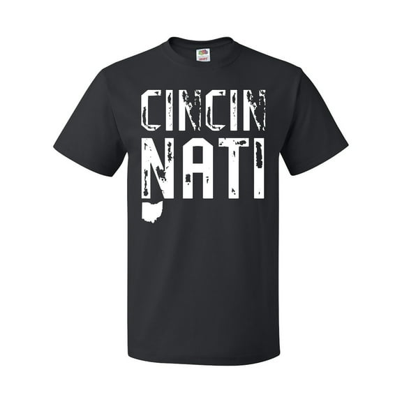 Inktastic Cincinnati, Ohio Distressed Font T-Shirt