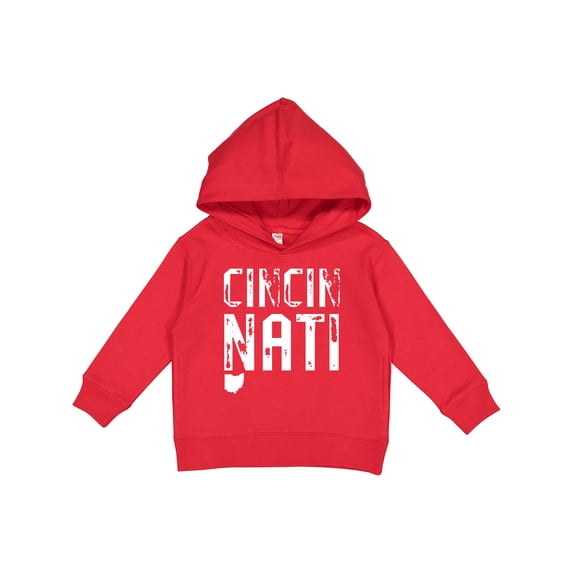 Inktastic Cincinnati, Ohio Distressed Font Toddler Hoodie