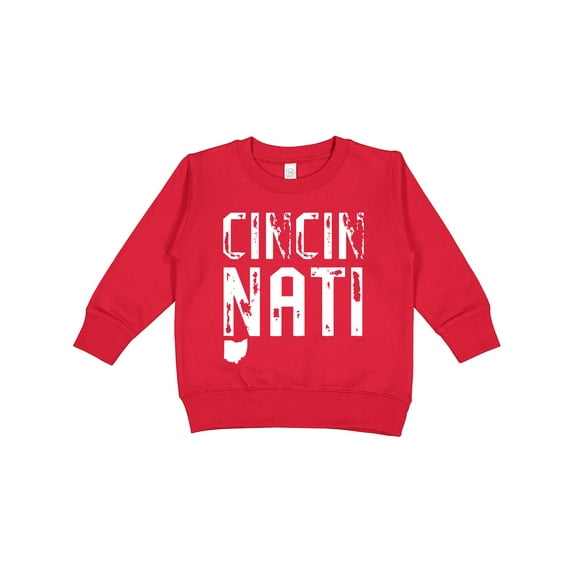 Inktastic Cincinnati, Ohio Distressed Font Toddler Sweatshirt