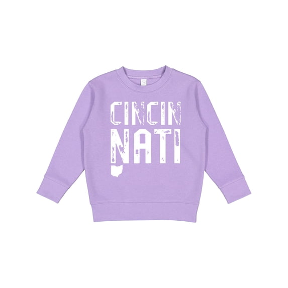 Inktastic Cincinnati, Ohio Distressed Font Toddler Sweatshirt