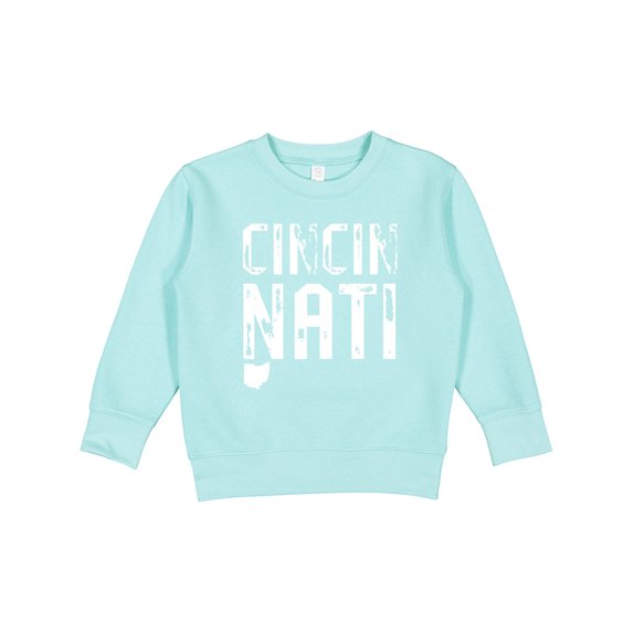 Inktastic Cincinnati, Ohio Distressed Font Toddler Sweatshirt