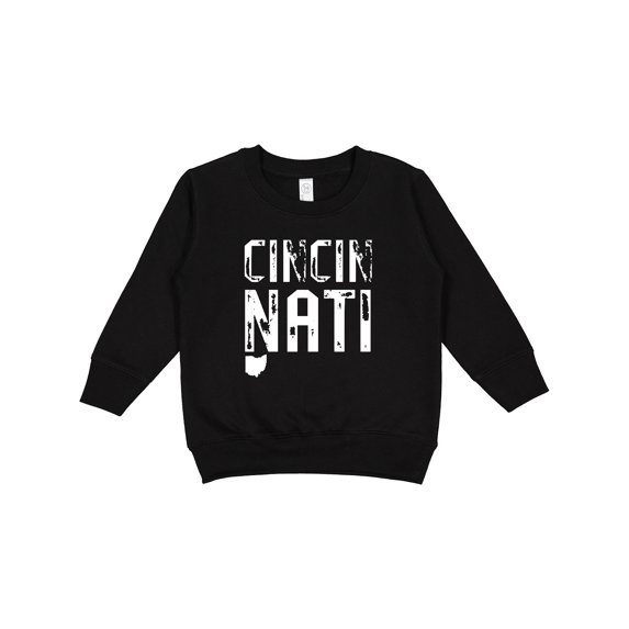 Inktastic Cincinnati, Ohio Distressed Font Toddler Sweatshirt