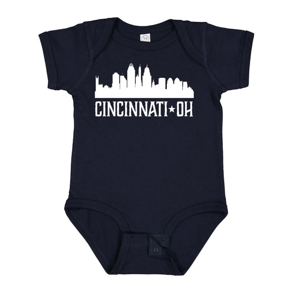Inktastic Cincinnati Ohio Skyline City Silhouette Boys or Girls Baby Bodysuit