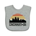 thumbnail image 1 of Inktastic Cincinnati Ohio Skyline Retro Boys or Girls Baby Bib, 1 of 4