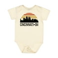 thumbnail image 1 of Inktastic Cincinnati Ohio Skyline Retro Boys or Girls Baby Bodysuit, 1 of 5