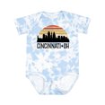 thumbnail image 1 of Inktastic Cincinnati Ohio Skyline Retro Boys or Girls Baby Bodysuit, 1 of 5