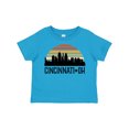 thumbnail image 1 of Inktastic Cincinnati Ohio Skyline Retro Boys or Girls Toddler T-Shirt, 1 of 5