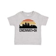thumbnail image 1 of Inktastic Cincinnati Ohio Skyline Retro Boys or Girls Toddler T-Shirt, 1 of 5