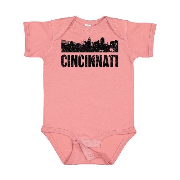 Inktastic Cincinnati Skyline Grunge Boys or Girls Baby Bodysuit