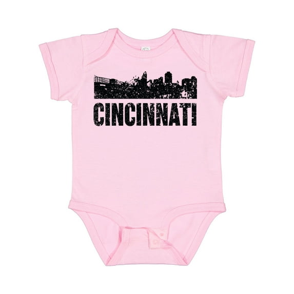Inktastic Cincinnati Skyline Grunge Boys or Girls Baby Bodysuit