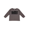 thumbnail image 1 of Inktastic Cincinnati Skyline Grunge Boys or Girls Long Sleeve Toddler T-Shirt, 1 of 5
