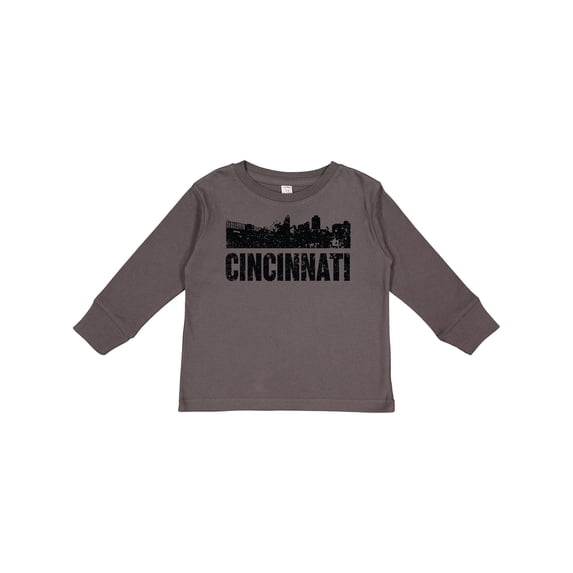 Inktastic Cincinnati Skyline Grunge Boys or Girls Long Sleeve Toddler T-Shirt