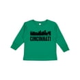 thumbnail image 1 of Inktastic Cincinnati Skyline Grunge Boys or Girls Long Sleeve Toddler T-Shirt, 1 of 5