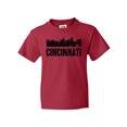 thumbnail image 1 of Inktastic Cincinnati Skyline Grunge Youth T-Shirt, 1 of 5