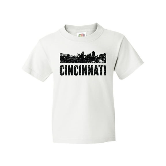 Inktastic Cincinnati Skyline Grunge Youth T-Shirt