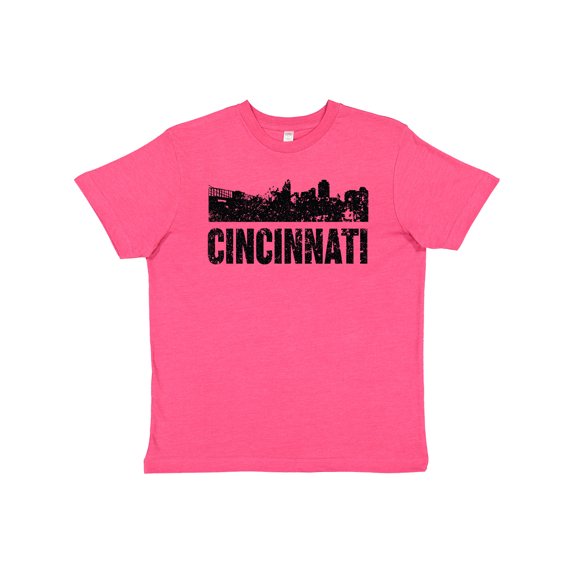 Inktastic Cincinnati Skyline Grunge Youth T-Shirt