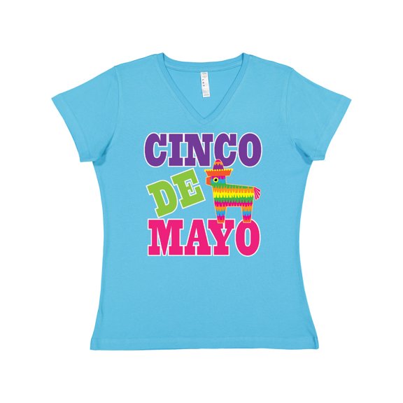 Inktastic Cinco De Mayo Cute Fiesta Pinata Women's V-Neck T-Shirt
