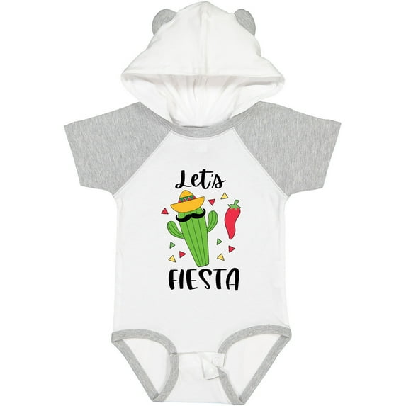 Inktastic Cinco De Mayo Let's Fiesta Cute Cactus with Sombrero Boys or Girls Baby Bodysuit
