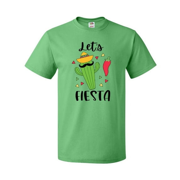 Inktastic Cinco De Mayo Let's Fiesta Cute Cactus with Sombrero T-Shirt