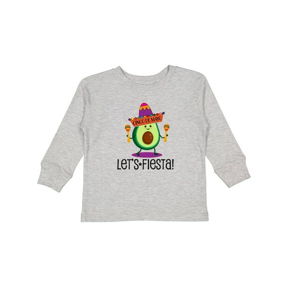 Inktastic Cinco De Mayo Lets Fiesta Avocado Boys or Girls Long Sleeve Toddler T-Shirt