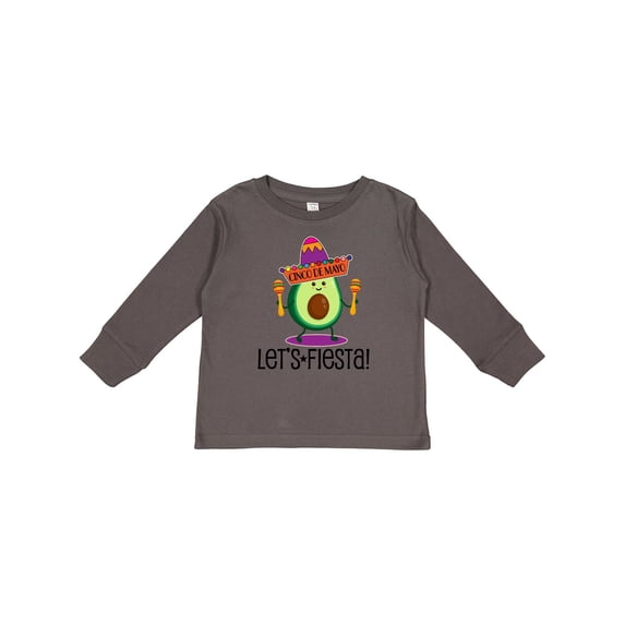 Inktastic Cinco De Mayo Lets Fiesta Avocado Boys or Girls Long Sleeve Toddler T-Shirt