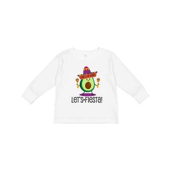 Inktastic Cinco De Mayo Lets Fiesta Avocado Boys or Girls Long Sleeve Toddler T-Shirt