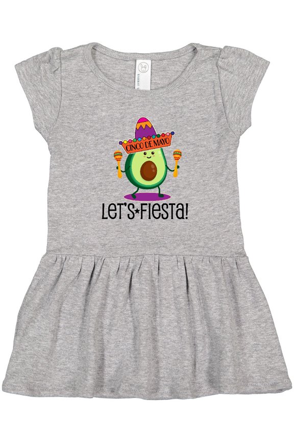 Cinco De Mayo Lets Fiesta Avocado Girls Toddler Dress