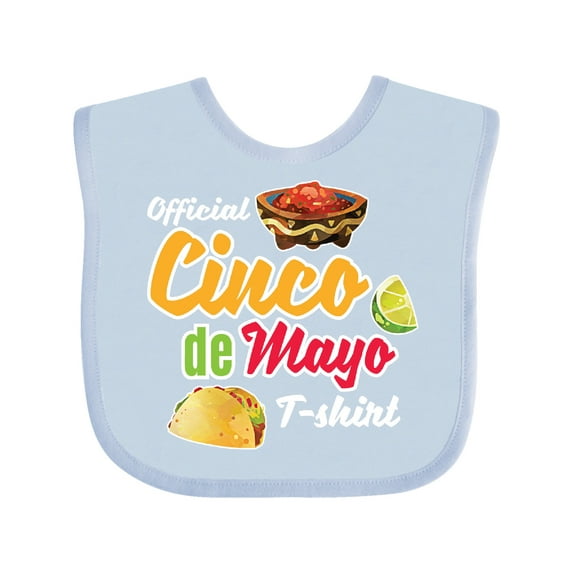 Inktastic Cinco De Mayo Official Tshirt Funny Pun with Taco Salso and Lime Boys or Girls Baby Bib