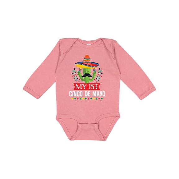 Inktastic Cinco De Mayo Party Babys 1st Boys or Girls Long Sleeve Baby Bodysuit