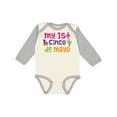 thumbnail image 1 of Inktastic Cinco De Mayo Party Babys 1st Boys or Girls Long Sleeve Baby Bodysuit, 1 of 5