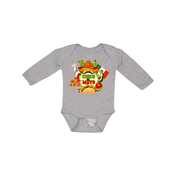 Inktastic Cinco De Mayo Party Boys or Girls Long Sleeve Baby Bodysuit