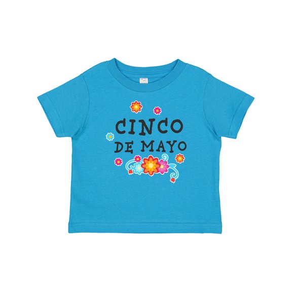 Inktastic Cinco De Mayo with Flowers Girls Baby T-Shirt