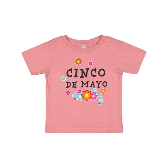 Inktastic Cinco De Mayo with Flowers Girls Baby T-Shirt